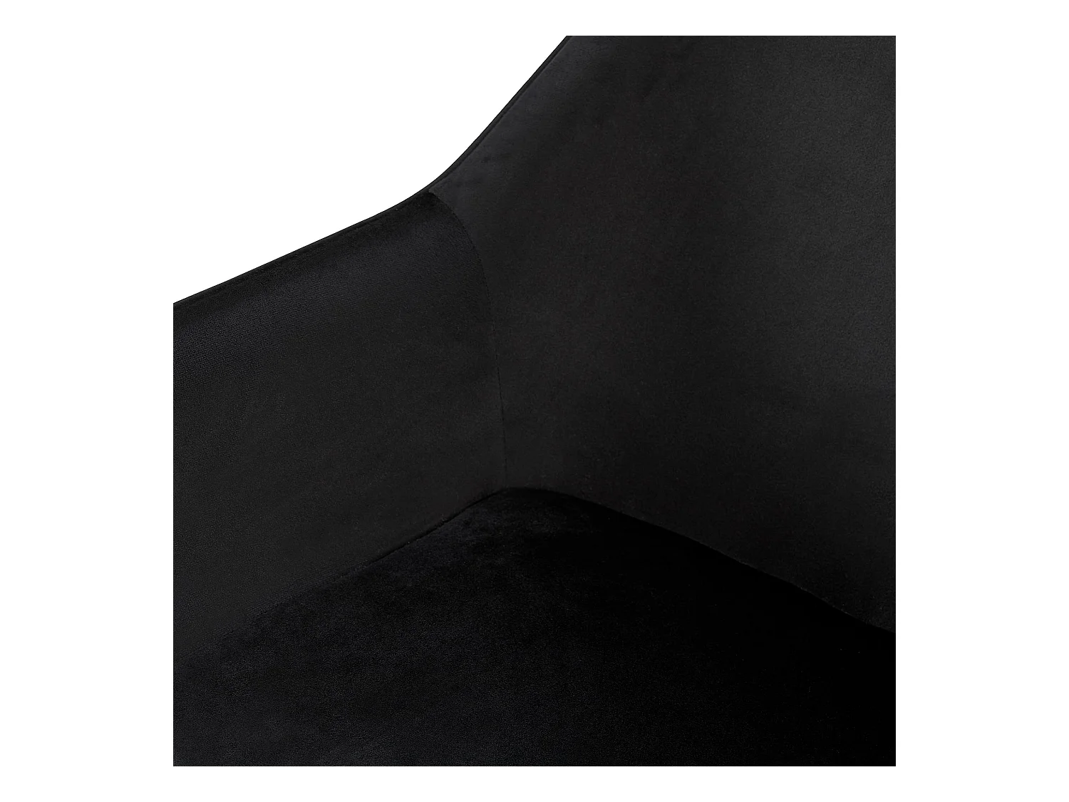 chaises avec accoudoirs - Velours - Noir - Luena