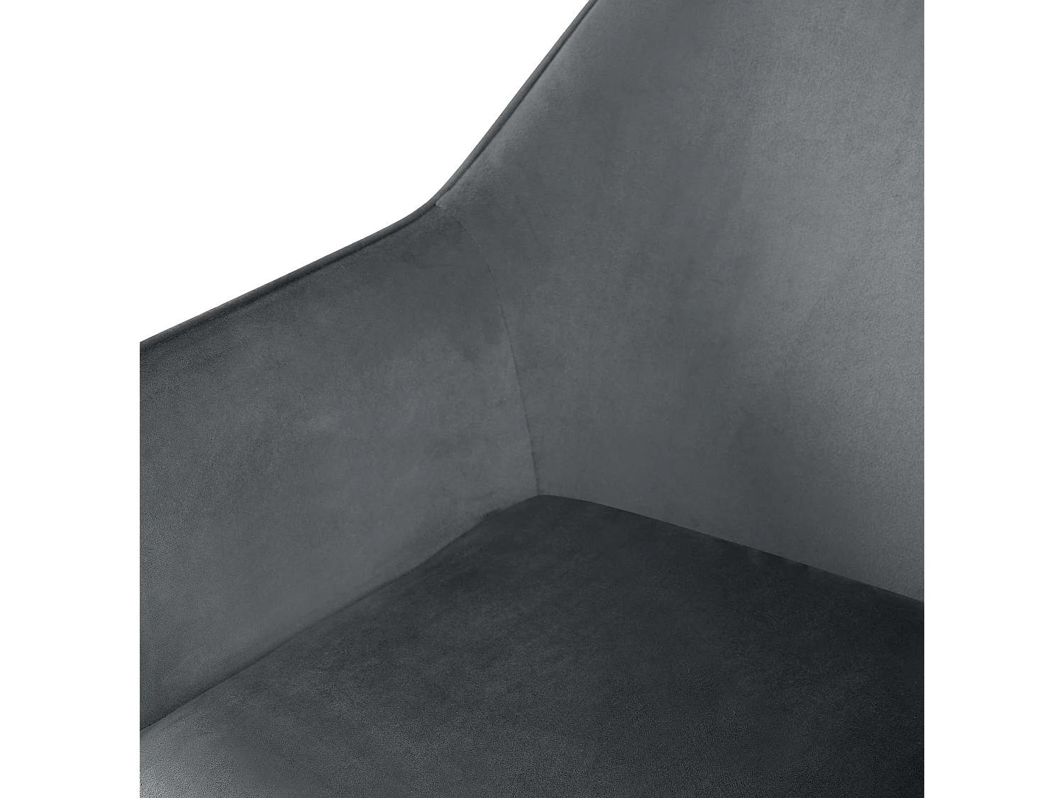 chaises avec accoudoirs - Velours - Gris foncé - Luena