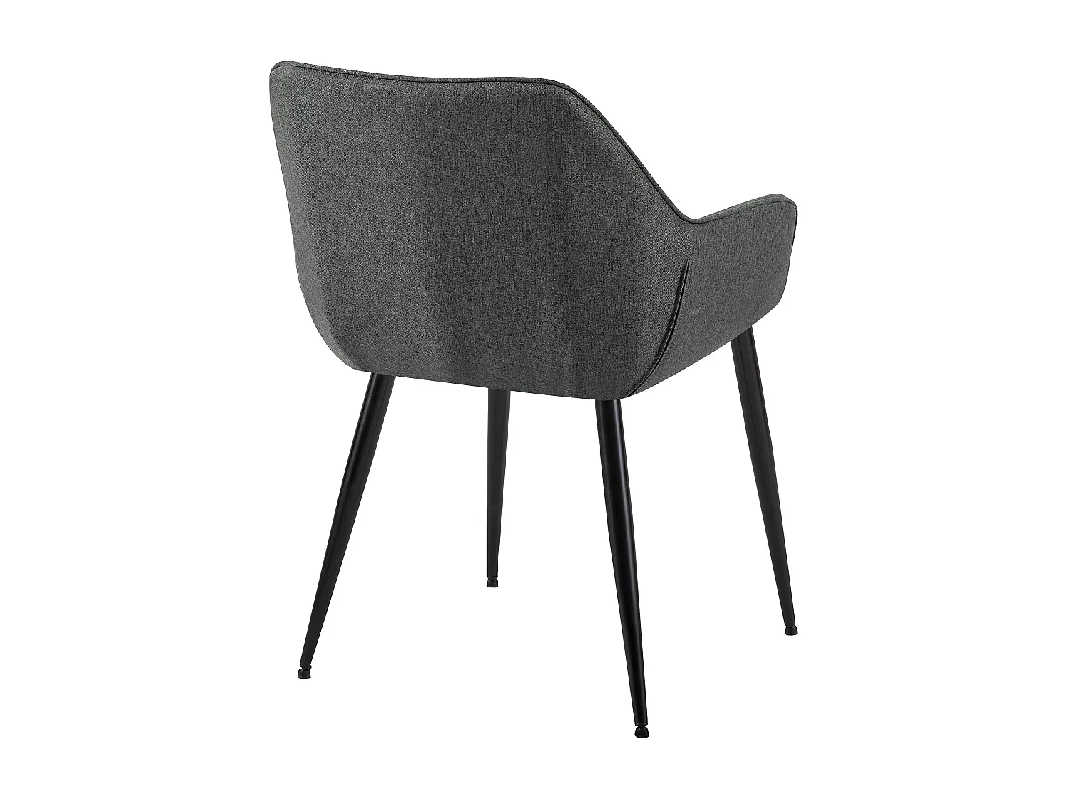 chaises avec accoudoirs - Tissu - Gris foncé - Luena