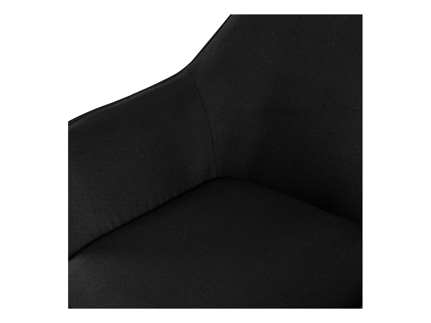 Lot de 2  chaises avec accoudoirs - Tissu - Noir - Luena