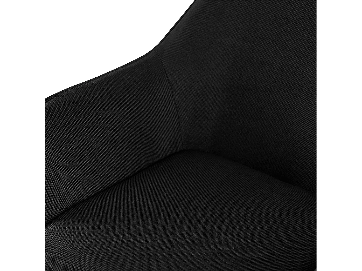 Lot de 2  chaises avec accoudoirs - Tissu - Noir - Luena