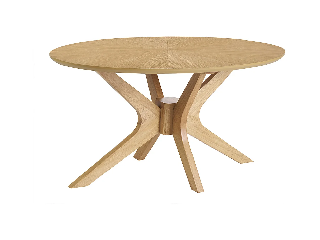 Table basse ovale bois clair chêne L90 cm DIELLI