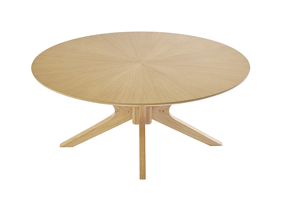 Table basse ovale bois clair chêne L90 cm DIELLI