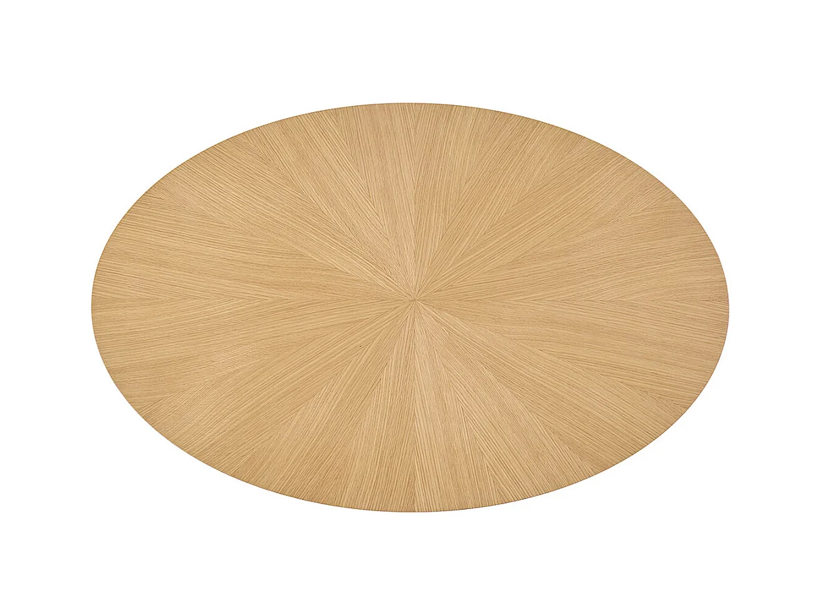 Table basse ovale bois clair chêne L90 cm DIELLI