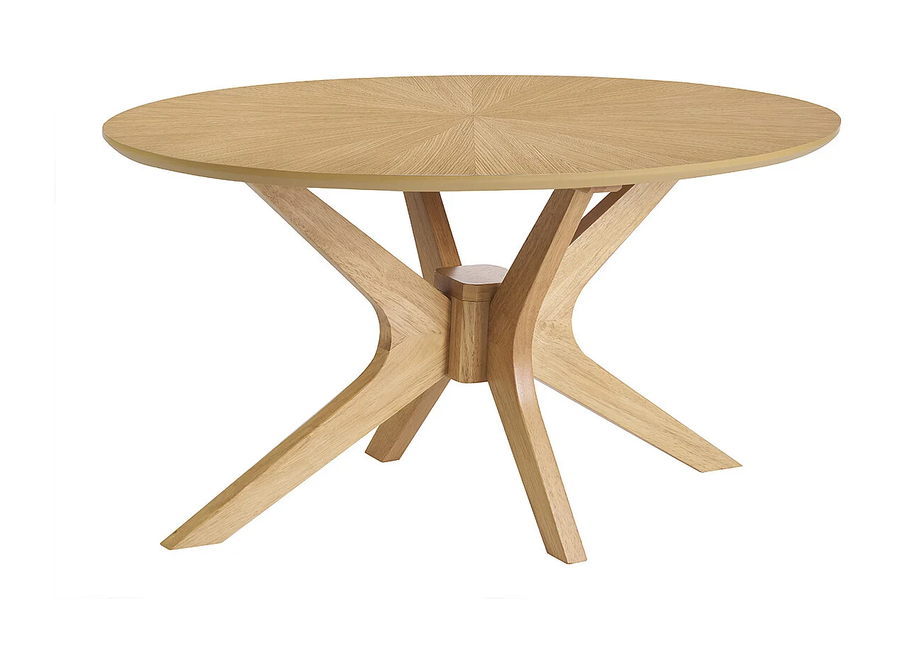 Table basse ovale bois clair chêne L90 cm DIELLI