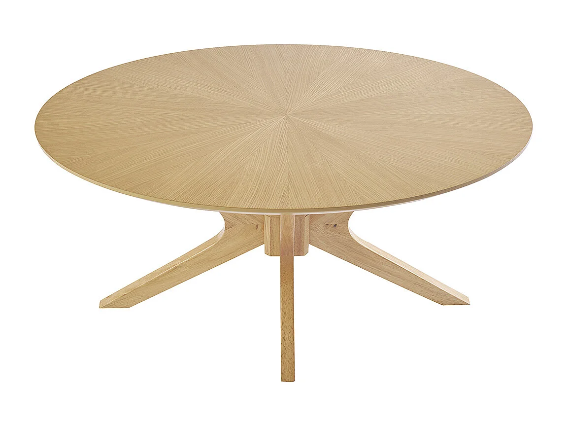 Table basse ovale bois clair chêne L90 cm DIELLI