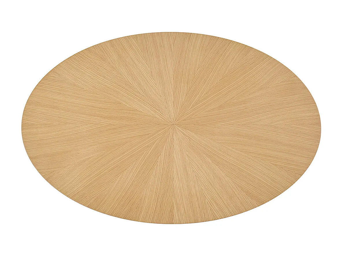 Table basse ovale bois clair chêne L90 cm DIELLI