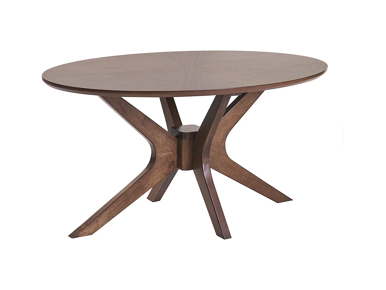 Table basse ovale bois foncé noyer L90 cm DIELLI