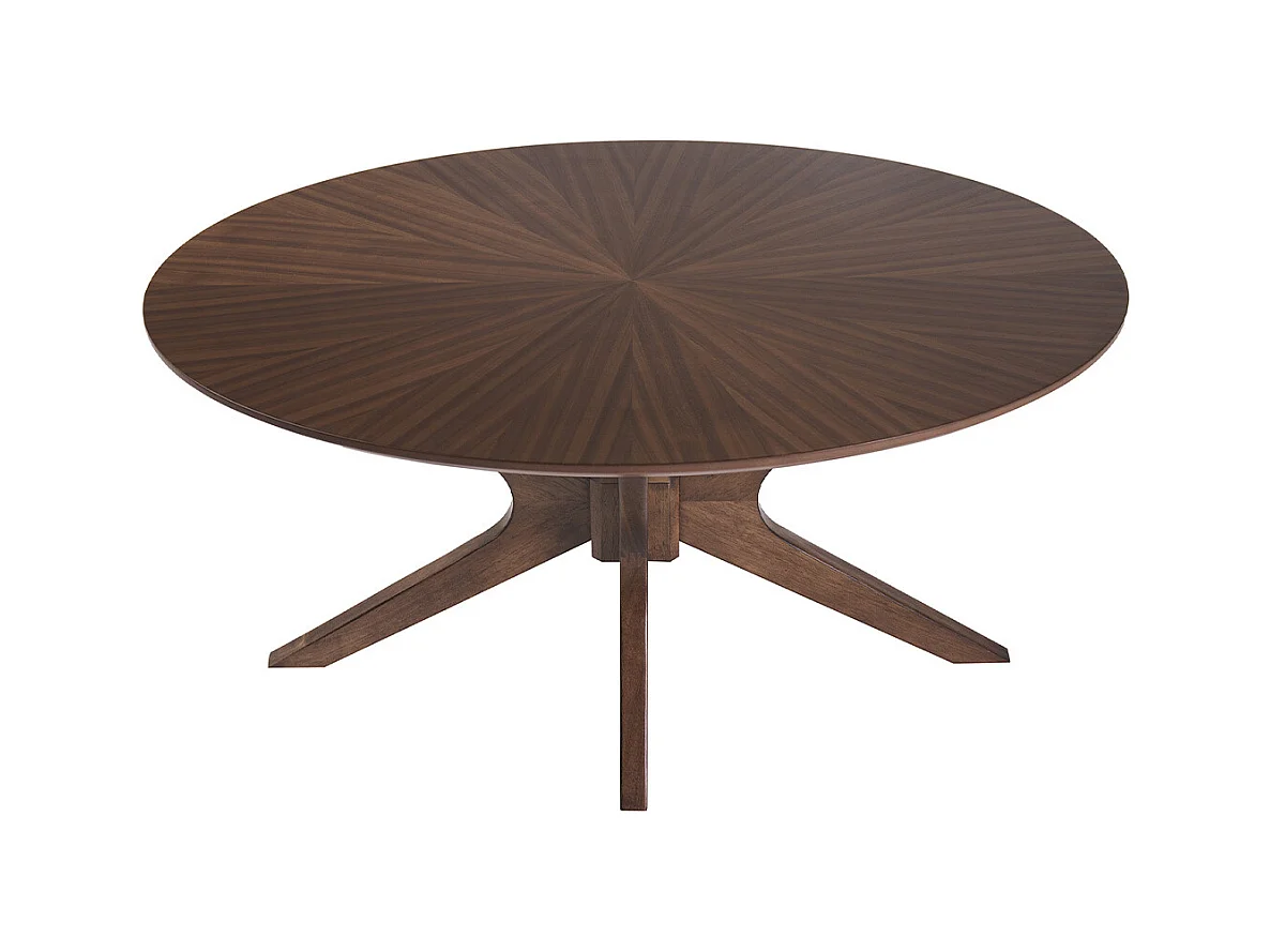 Table basse ovale bois foncé noyer L90 cm DIELLI