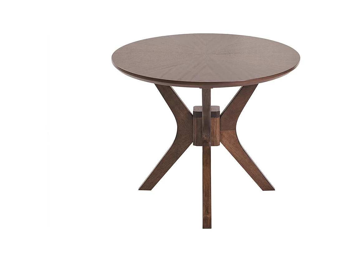 Table basse ovale bois foncé noyer L90 cm DIELLI