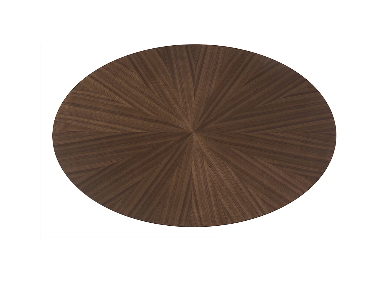 Table basse ovale bois foncé noyer L90 cm DIELLI