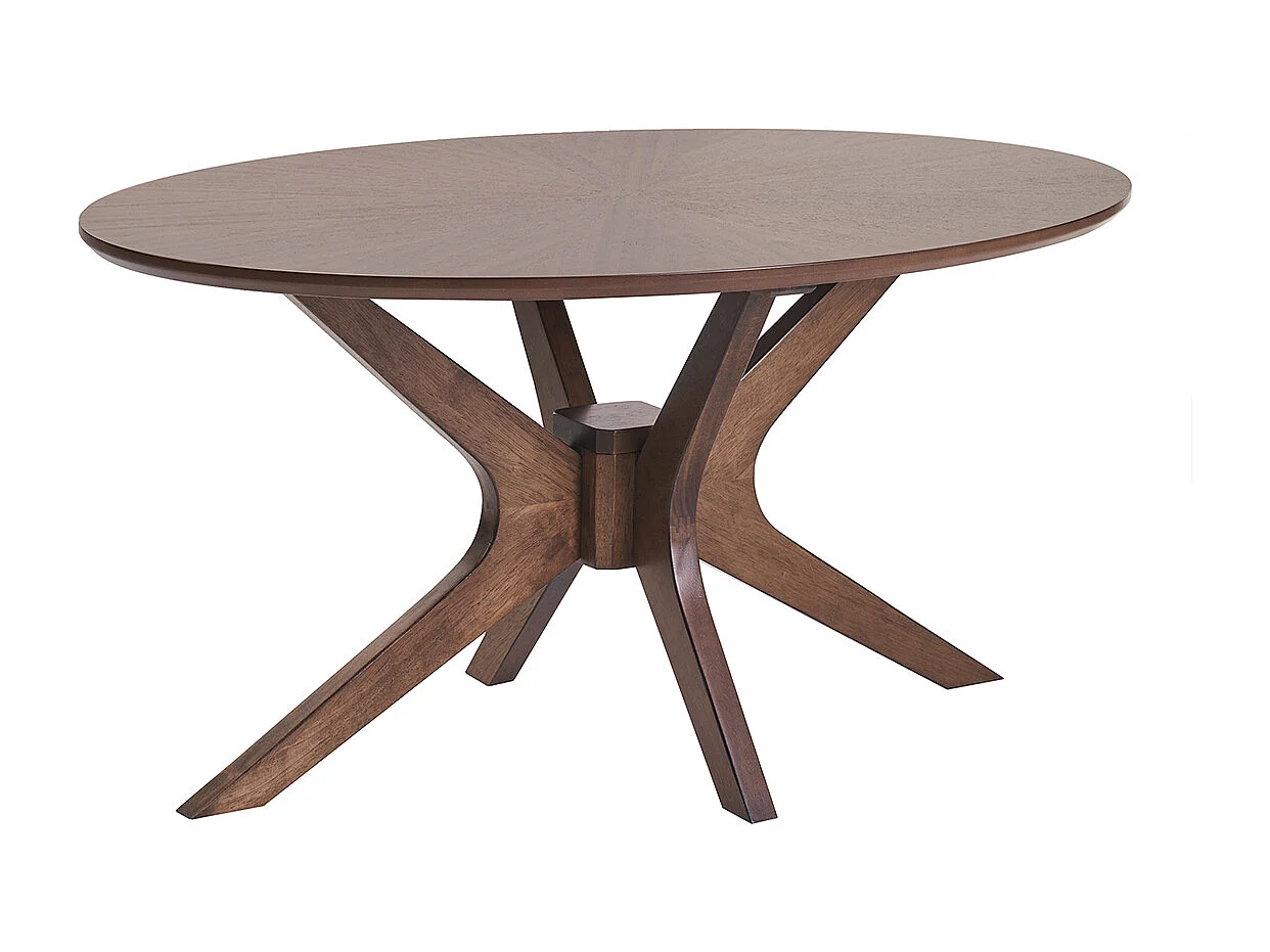 Table basse ovale bois foncé noyer L90 cm DIELLI