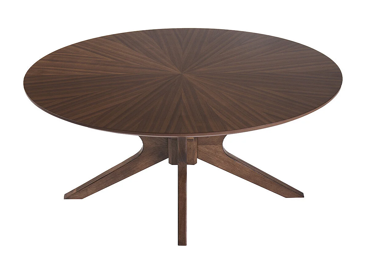 Table basse ovale bois foncé noyer L90 cm DIELLI