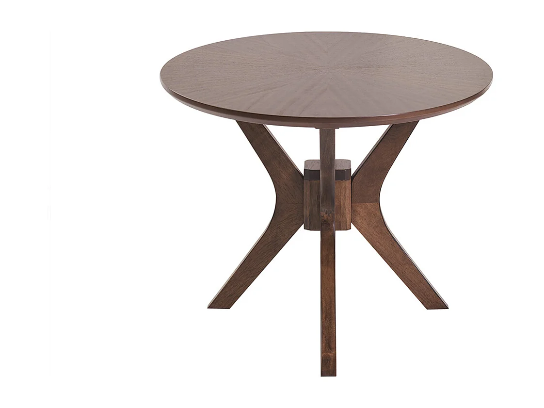 Table basse ovale bois foncé noyer L90 cm DIELLI