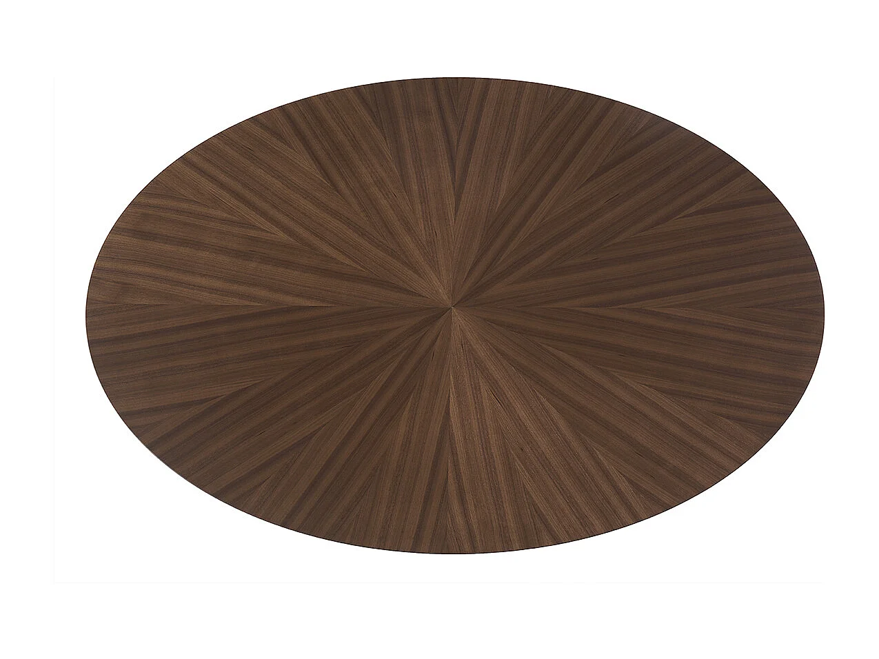 Table basse ovale bois foncé noyer L90 cm DIELLI