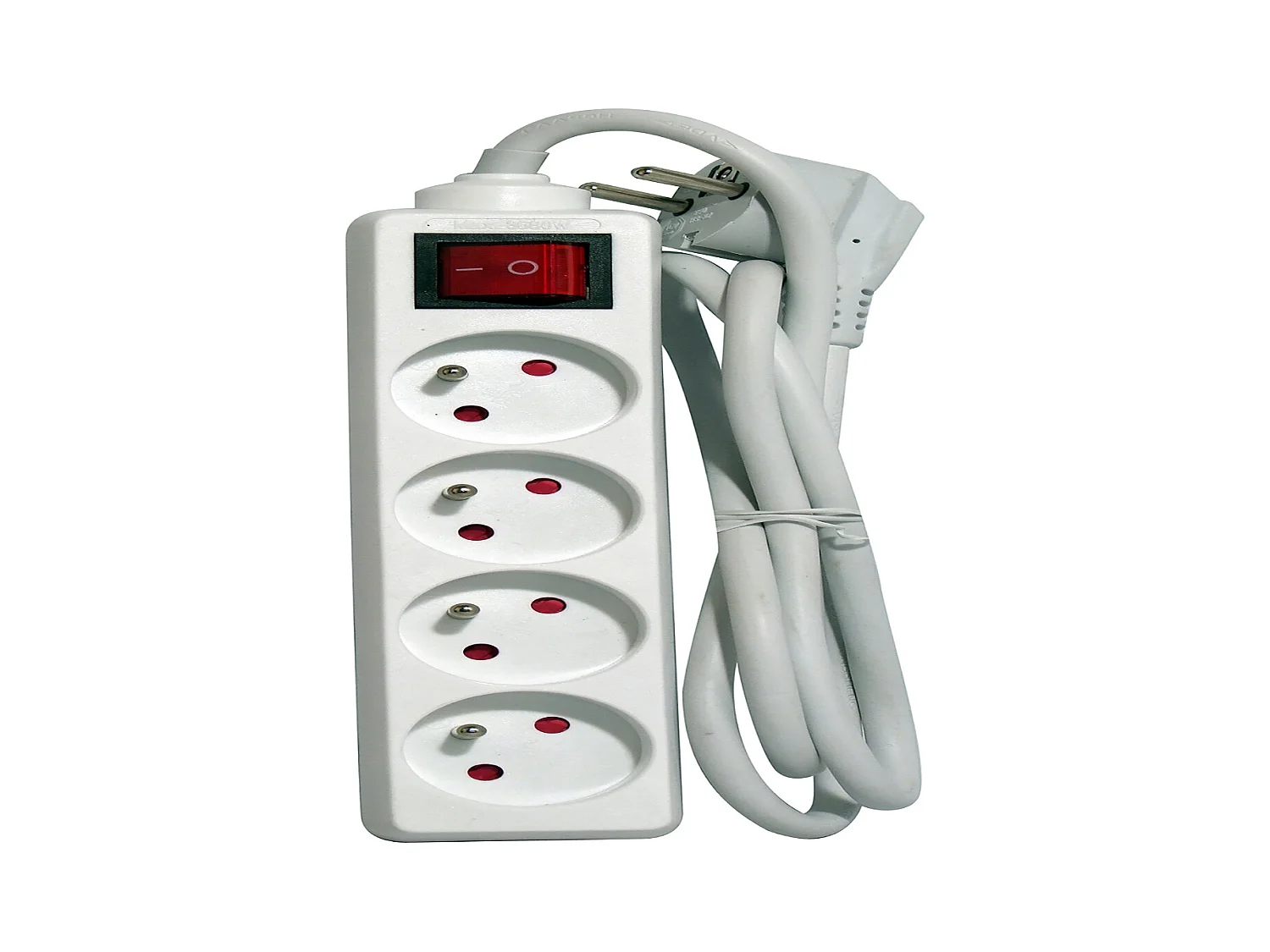 Multiprise 4x16A + interrupteur - 1,5 m - Blanc - Chacon