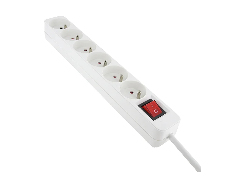 Multiprise recyclée 6x16A + interrupteur - Chacon