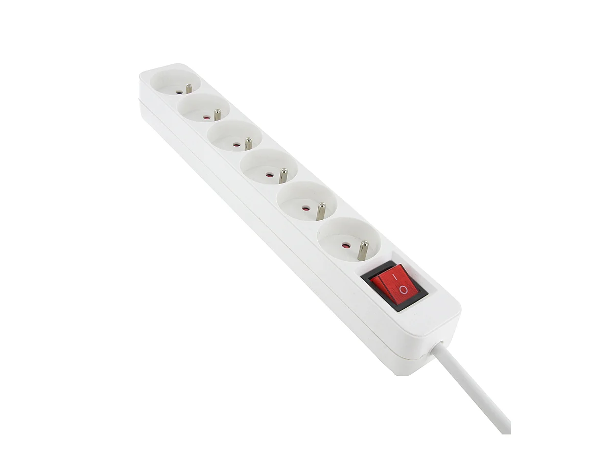 Multiprise recyclée 6x16A + interrupteur - Chacon