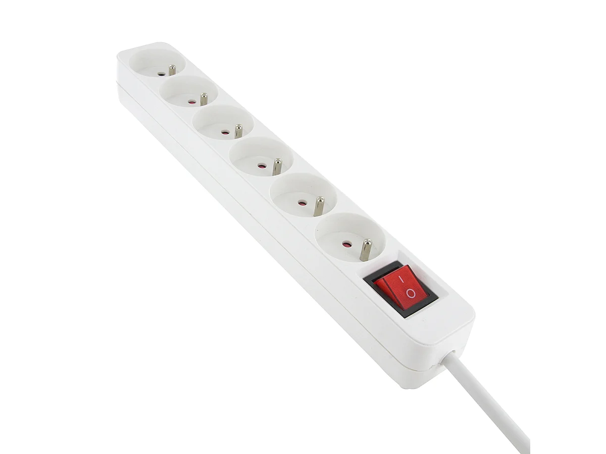 Multiprise recyclée 6x16A + interrupteur - Chacon