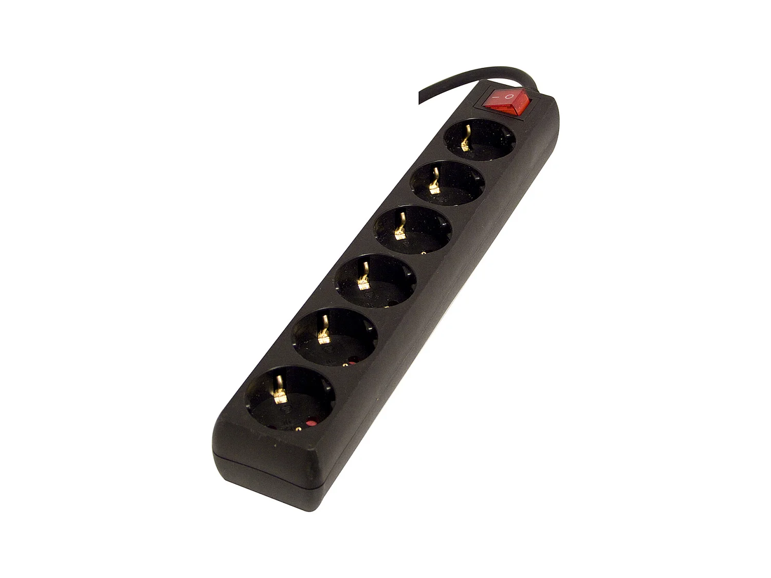 Multiprise 6x16 A + interrupteur - 3 m - Noir - Chacon