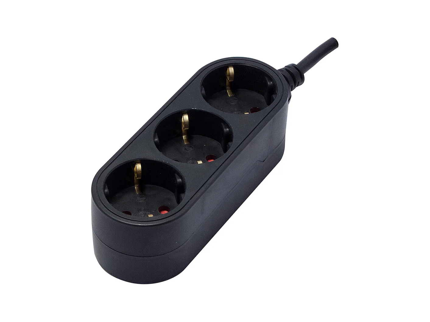 Bloc multiprise Schuko 3x16A - Noir - Chacon