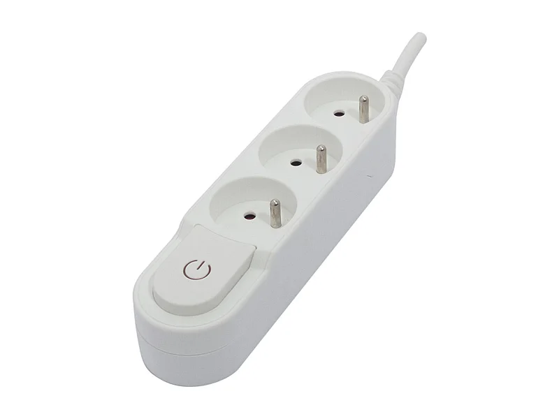 Bloc multiprise interr. 3x16A 0,5m - blanc - Chacon