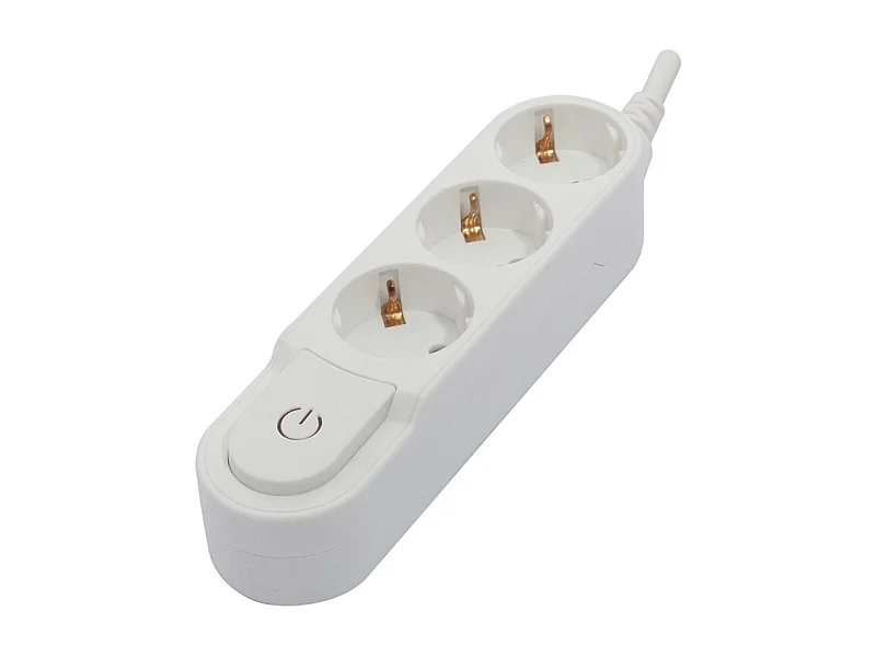 Multiprise Design Schuko 3x16A - 0,5 m - blanc - Chacon