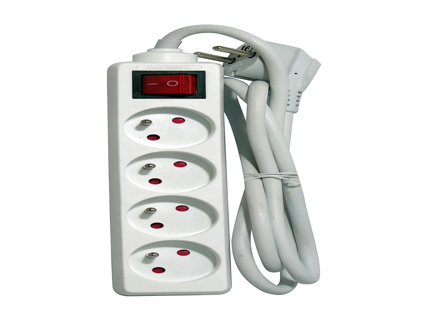 Multiprise 4x16A + interrupteur - 3 m - blanc - Chacon