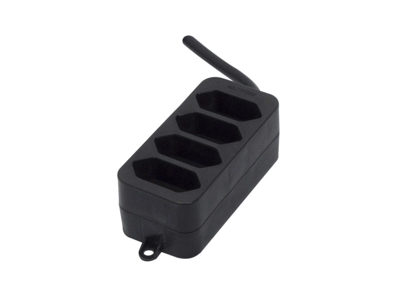 Multiprise type EUR 4x2,5A - 1,5 m - Noir - Chacon