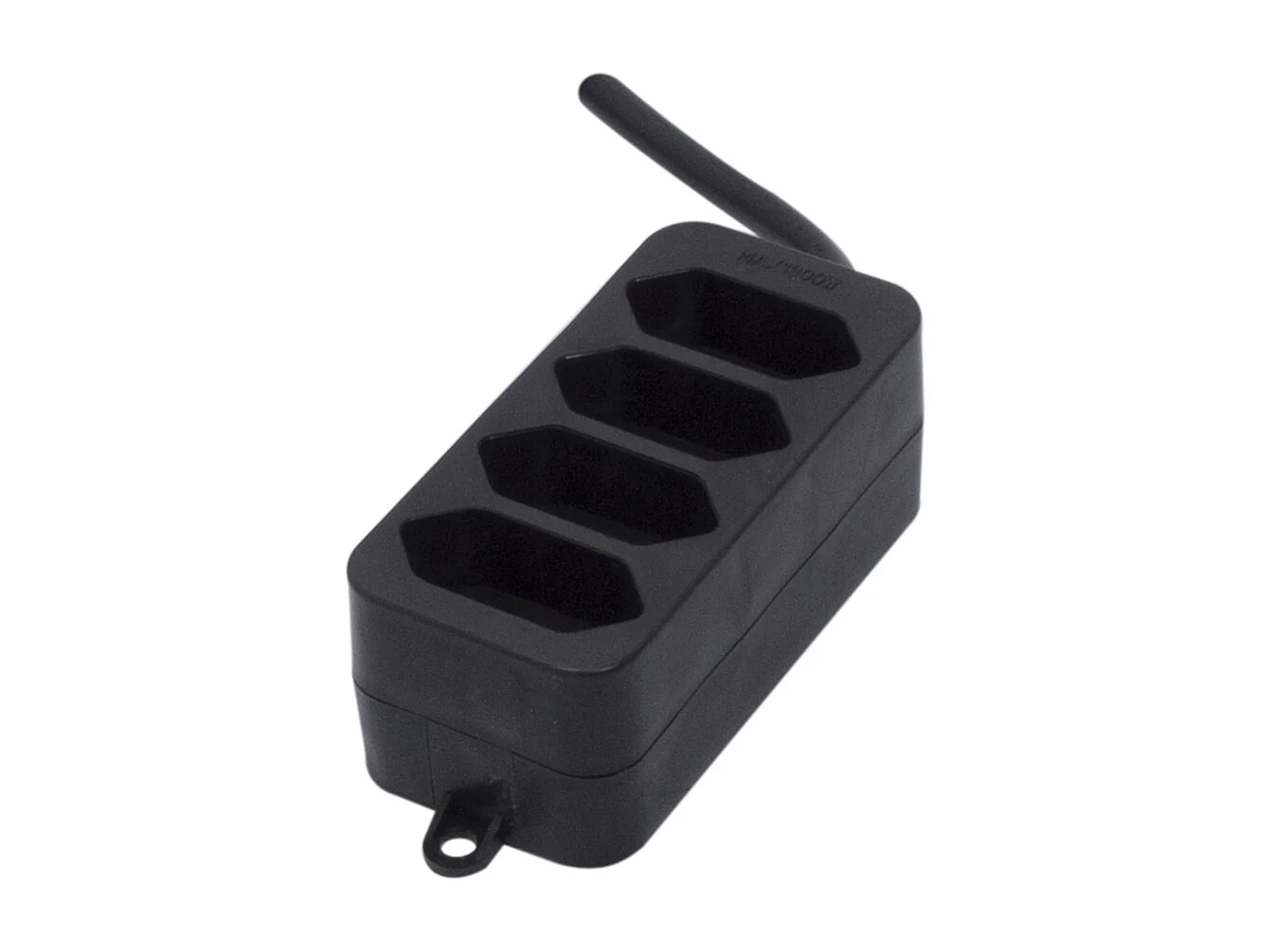 Multiprise type EUR 4x2,5A - 1,5 m - Noir - Chacon