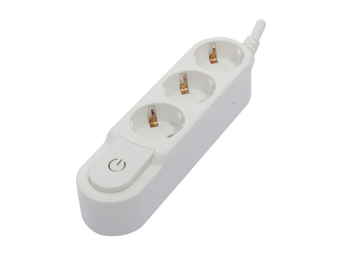 Multiprise Design Schuko 3x16A - 1,5 m - blanc - Chacon