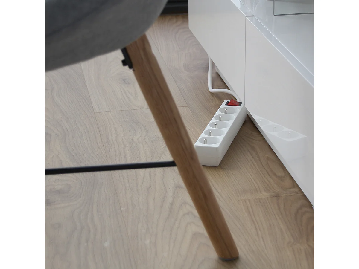 Multiprise 5x16A + interrupteur - 1,5 m - blanc - Chacon