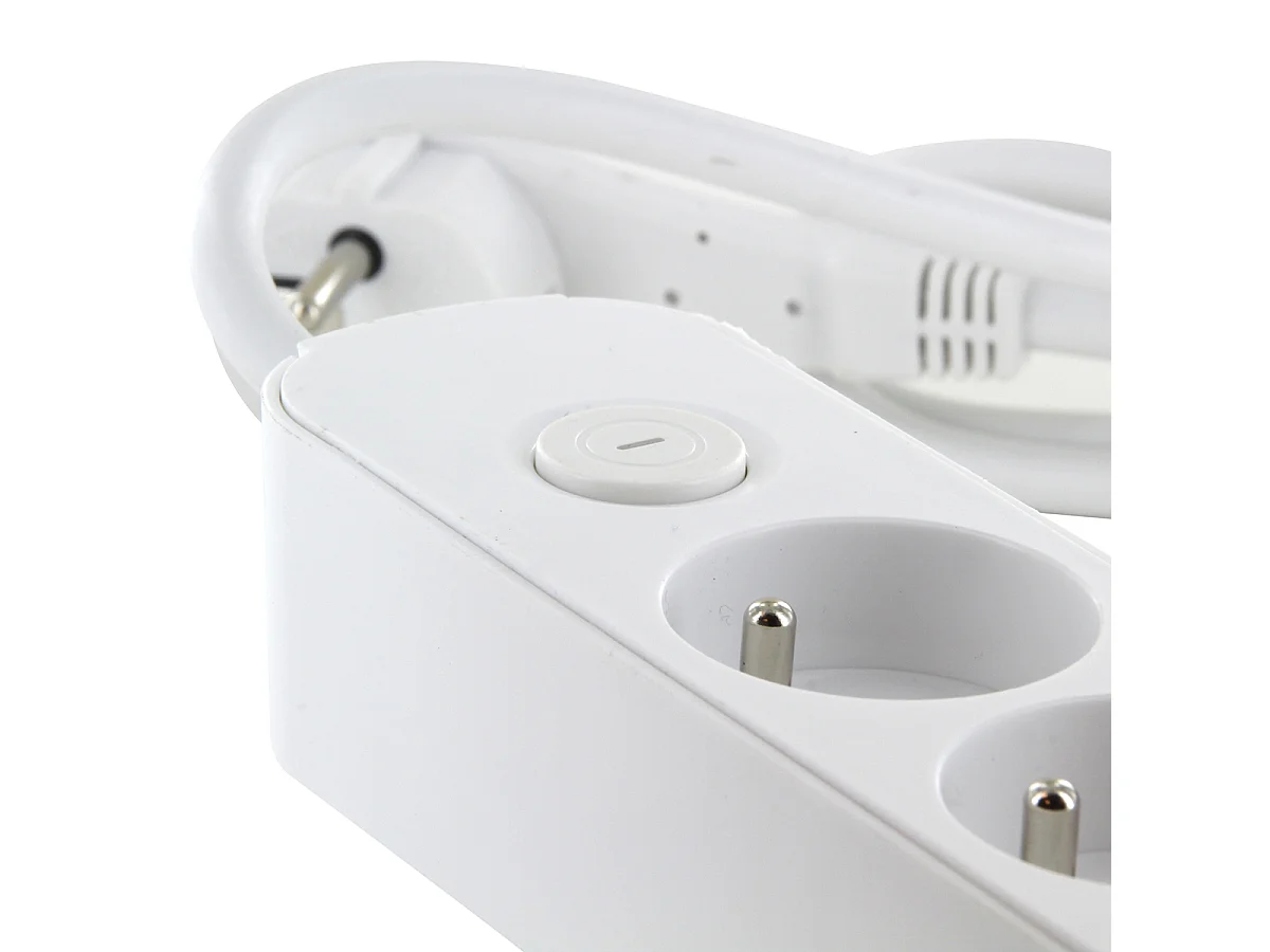 Bloc multiprise 5x16A USB-A+USB-C - câble 1,5m - Chacon