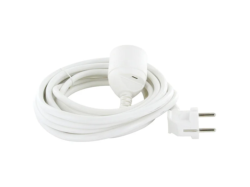 Rallonge + USB-C 5m - Blanc - Chacon