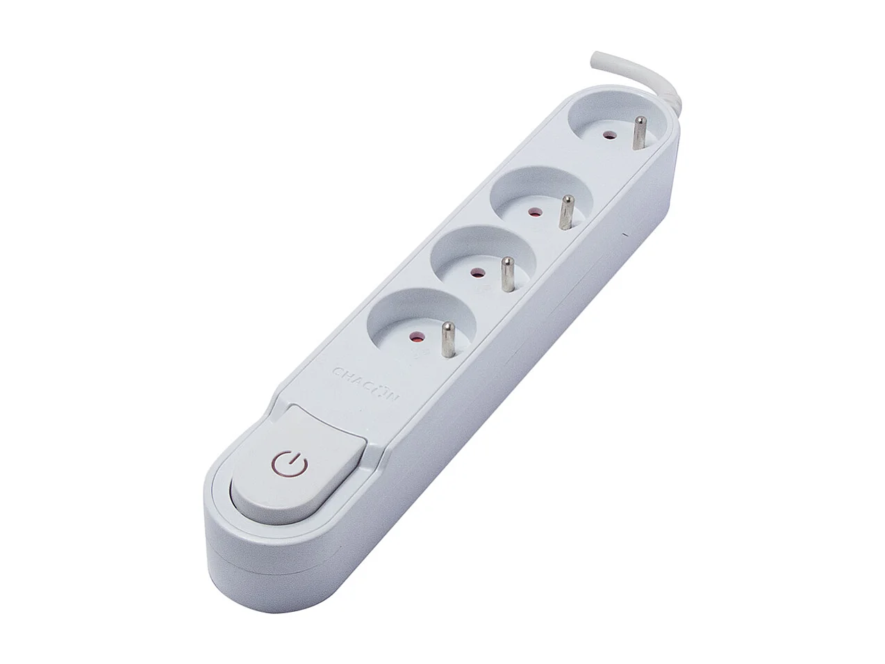 Bloc multiprise Design 4x16A 1,5 m - Blanc - Chacon