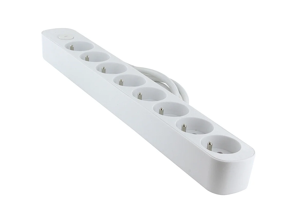 Bloc multiprise 8x16 A + interrupteur - 1,5m - Chacon