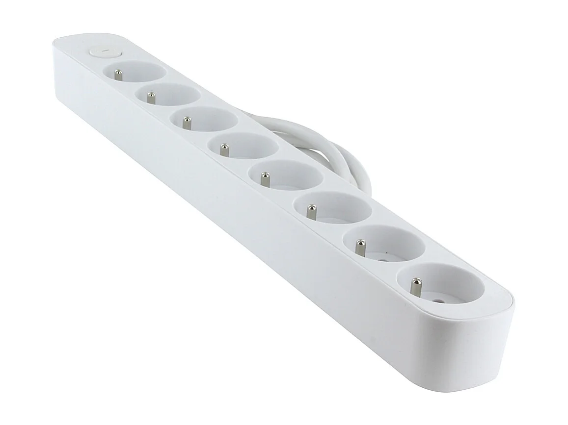 Bloc multiprise 8x16 A + interrupteur - 1,5m - Chacon