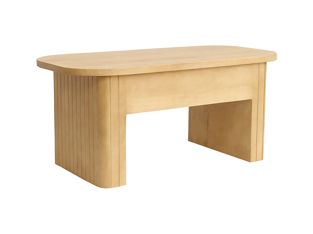Table basse relevable rectangulaire bois manguier massif L100 cm LATIGO