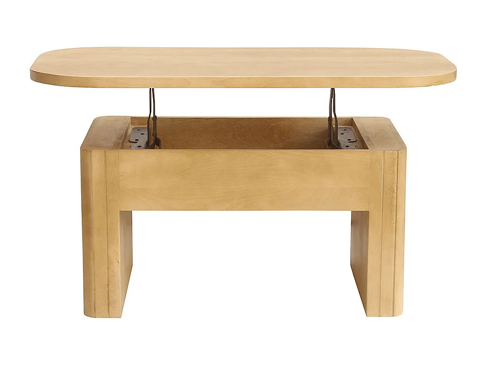 Rechteckiger Couchtisch aus massivem Mangoholz mit Hubfunktion L100 cm LATIGO