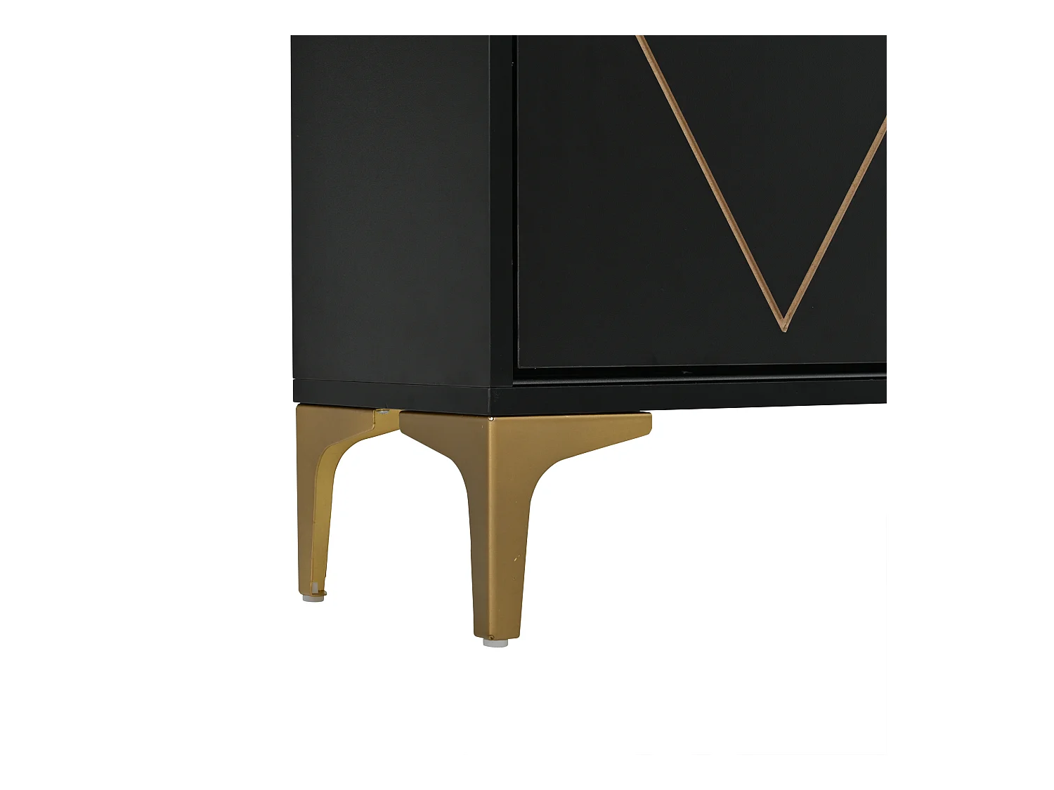 Meuble à chaussures 80x25x117cm - avec 4 portes abattantes - avec 4 étagères semi-ouvertes - MDF + Métal - Noir