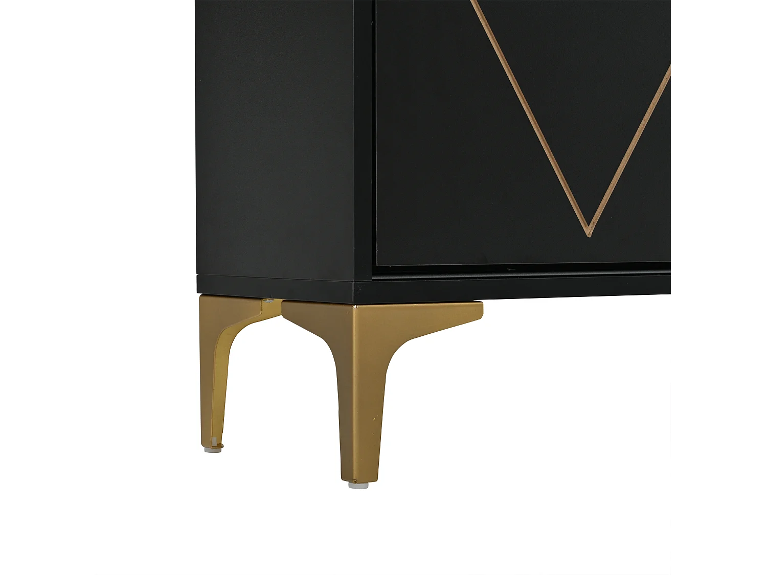 Mobile per scarpe 80x25x117 cm - con 4 ante battenti - con 4 ripiani semi-aperti - MDF + Metallo - Nero