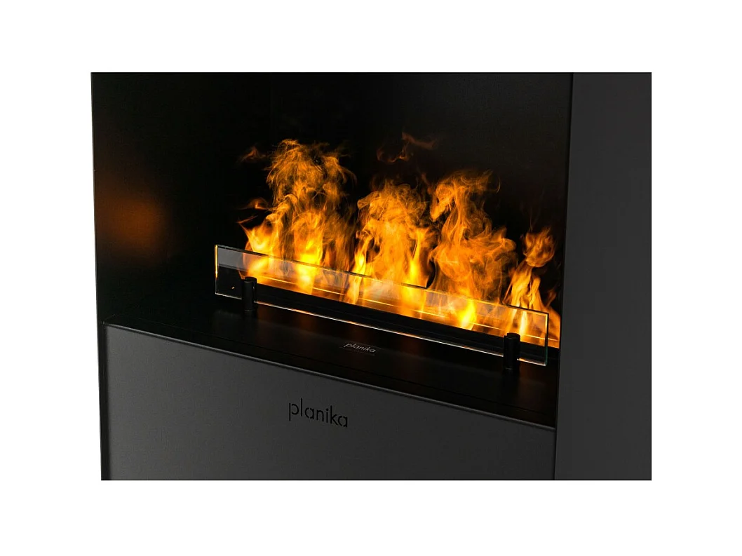 Planika - Cheminée à vapeur d'eau avec effet de flamme réaliste et technologie Optimyst, télécommande, design moderne