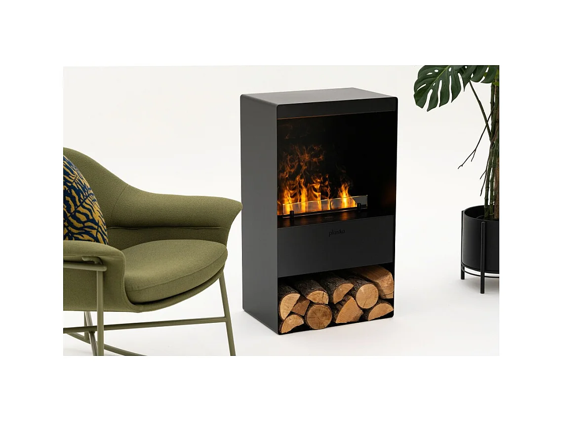 Planika - Cheminée à vapeur d'eau avec effet de flamme réaliste et technologie Optimyst, télécommande, design moderne