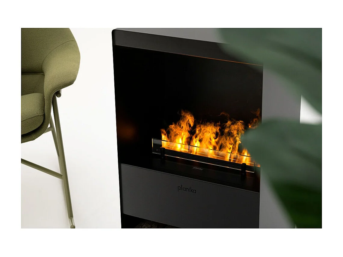 Planika - Stomende waterdamphaard met realistisch vlameffect en Optimyst-technologie, afstandsbediening, modern design