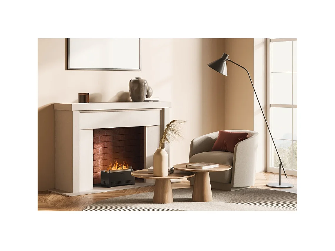 Planika - Brûleur à vapeur d'eau trouble avec effet de flamme réaliste et technologie Optimyst, télécommande, design moderne