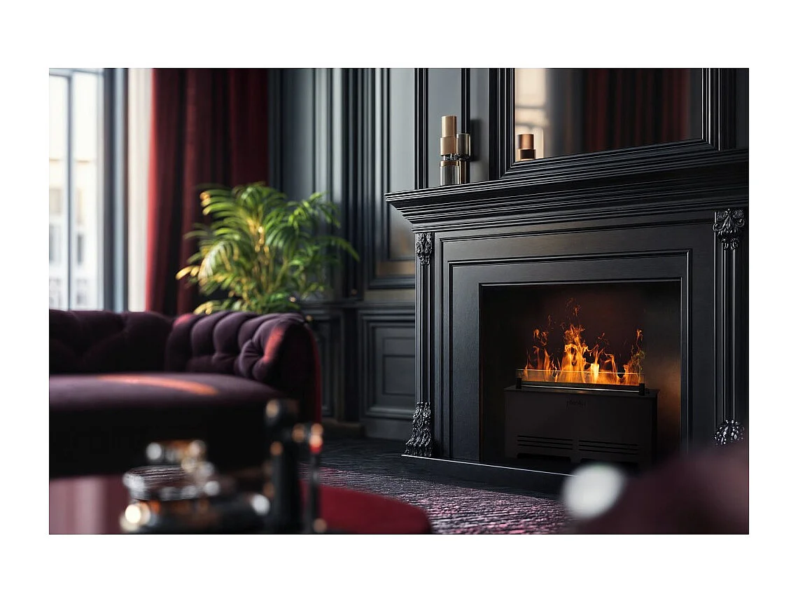 Planika - Troebele waterdampbrander met realistisch vlameffect en Optimyst-technologie, afstandsbediening, modern design