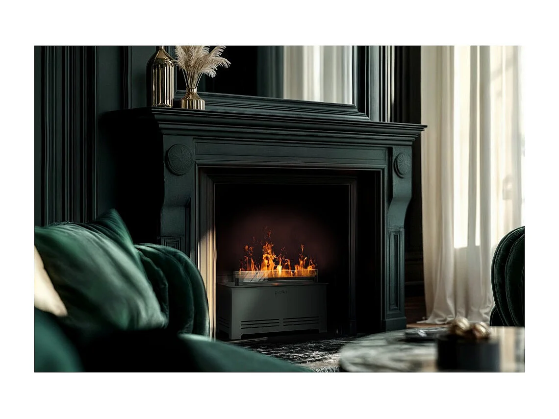 Planika - Troebele waterdampbrander met realistisch vlameffect en Optimyst-technologie, afstandsbediening, modern design