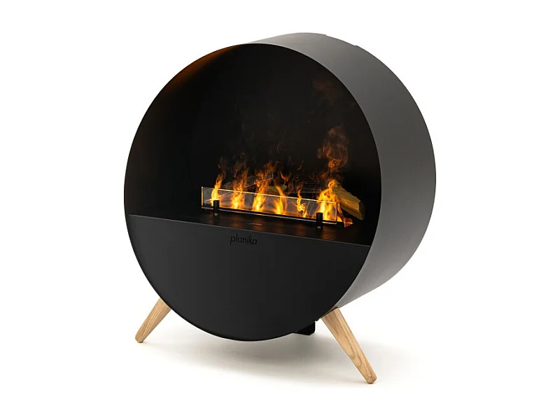 Planika - Chimenea de vapor con efecto de llama realista y tecnología Optimyst, control remoto y diseño moderno.