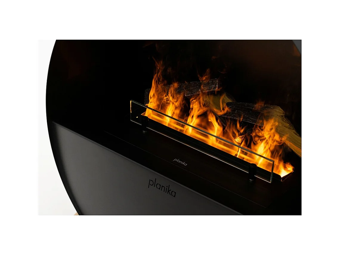 Planika - Cheminée à vapeur d'eau brumeuse avec effet de flamme réaliste et technologie Optimyst, télécommande, design moderne