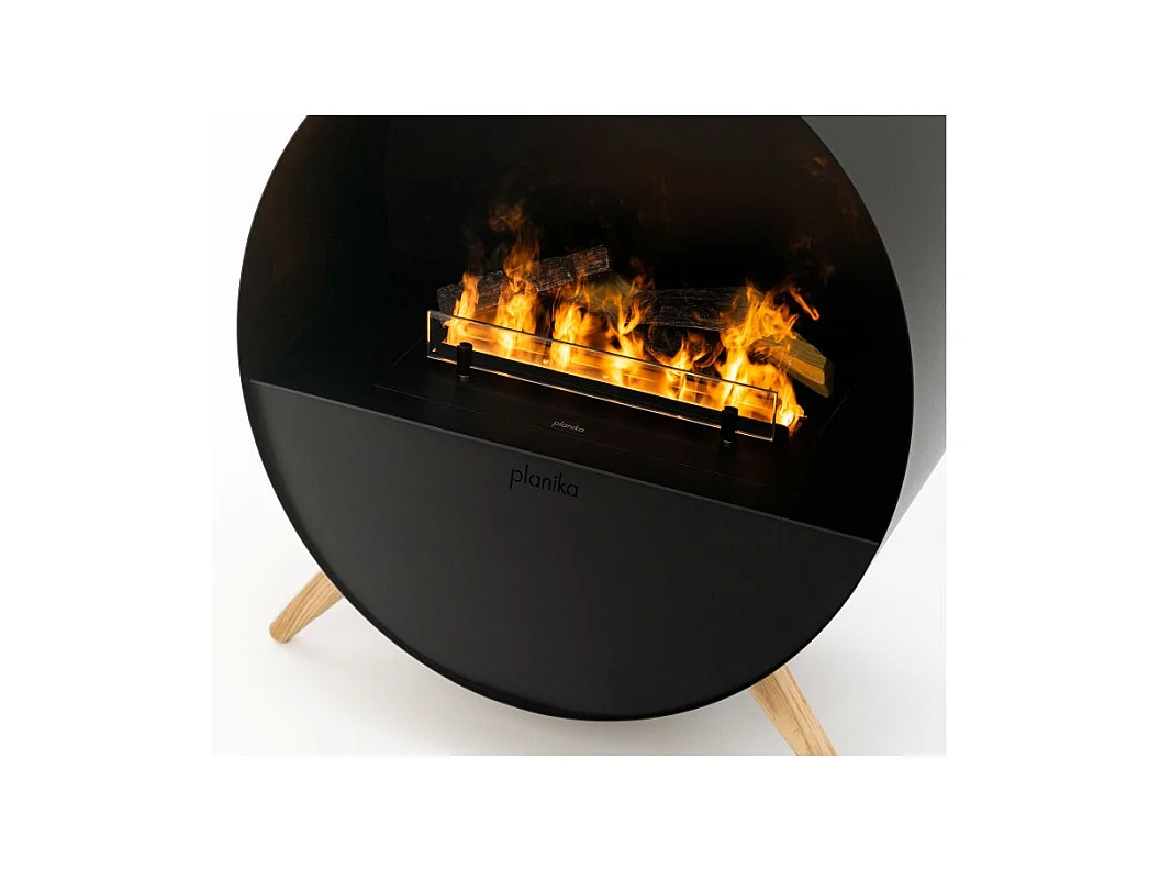 Planika - Cheminée à vapeur d'eau brumeuse avec effet de flamme réaliste et technologie Optimyst, télécommande, design moderne